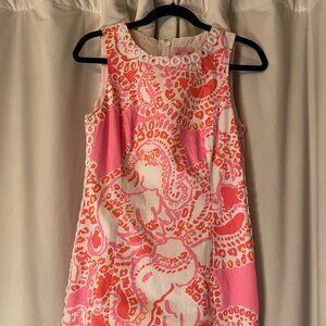 Lilly Pulitzer elephant print shiftdress size 6